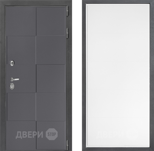Входная металлическая Дверь Дверной континент ДК-3/606 ФЛ-649 Белый софт в Серпухове