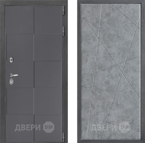 Входная металлическая Дверь Дверной континент ДК-3/606 ФЛ-655 Бетон серый в Серпухове