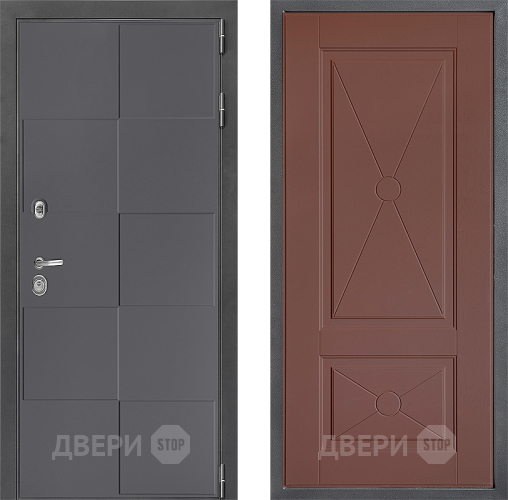 Входная металлическая Дверь Дверной континент ДК-3/606 ФЛ-617 Ясень шоколадный в Серпухове