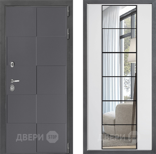 Дверь Дверной континент ДК-3/606 ФЛЗ-2 Зеркало Белый софт в Серпухове