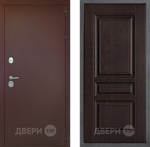Дверь Дверной континент Рубикон Медь Дизайн ФЛ-243 Дуб шоколадный в Серпухове