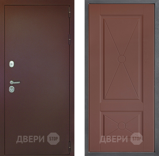 Входная металлическая Дверь Дверной континент Рубикон Медь Дизайн ФЛ-617 Ясень шоколадный в Серпухове