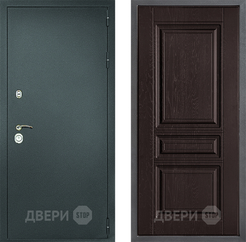 Дверь Дверной континент Рубикон Серебро Дизайн ФЛ-243 Дуб шоколадный в Серпухове