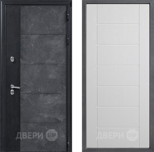 Дверь Дверной континент ДК-15 Бетон ТЕРМО ФЛ-Лайн Белое дерево в Серпухове