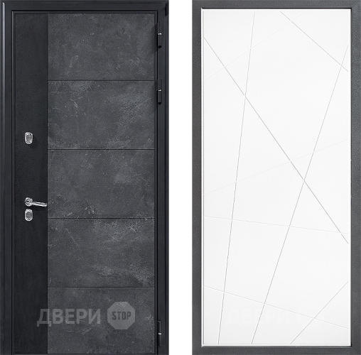 Дверь Дверной континент ДК-15 Бетон ТЕРМО ФЛ-655 Белый софт в Серпухове