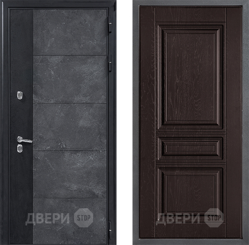 Входная металлическая Дверь Дверной континент ДК-15 Бетон ТЕРМО ФЛ-243 Дуб шоколадный в Серпухове