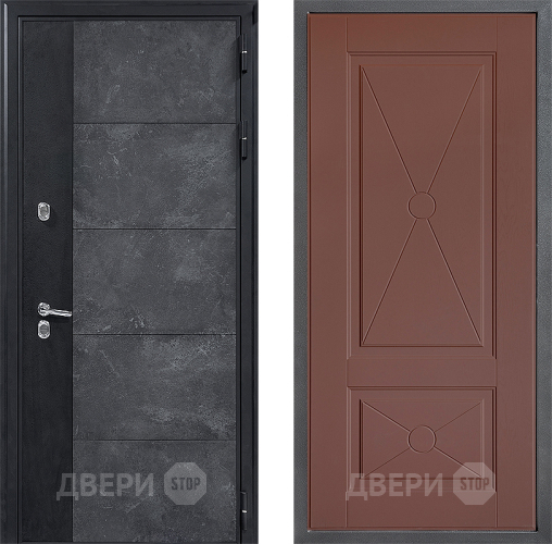Дверь Дверной континент ДК-15 Бетон ТЕРМО ФЛ-617 Ясень шоколадный в Серпухове
