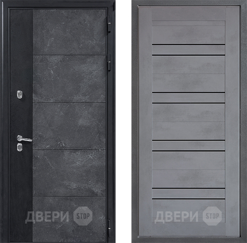 Дверь Дверной континент ДК-15 Бетон ТЕРМО ФЛ-49 Бетон серый в Серпухове