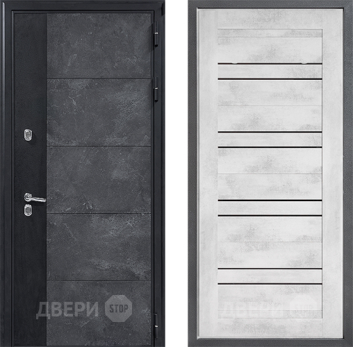 Входная металлическая Дверь Дверной континент ДК-15 Бетон ТЕРМО ФЛ-49 Бетон снежный в Серпухове