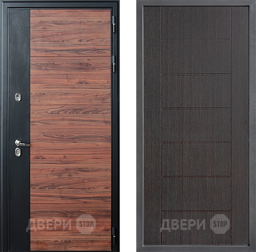 Входная металлическая Дверь Дверной континент ДК-15 Красное Дерево ТЕРМО ФЛ-Лайн Венге в Серпухове