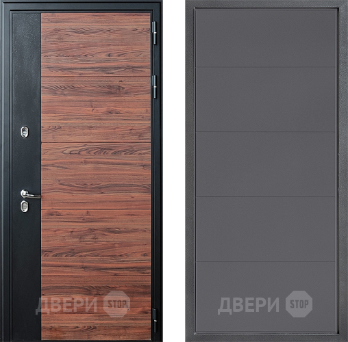 Входная металлическая Дверь Дверной континент ДК-15 Красное Дерево ТЕРМО ФЛ-649 Графит софт в Серпухове
