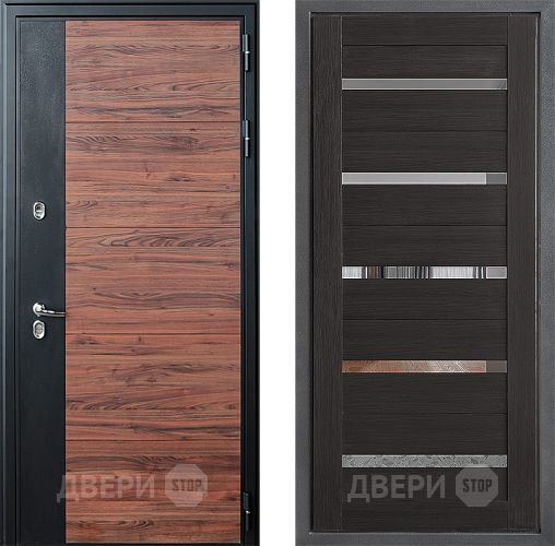 Входная металлическая Дверь Дверной континент ДК-15 Красное Дерево ТЕРМО ФЛ-47 Венге в Серпухове