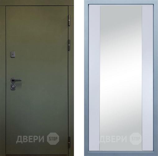 Дверь Дива МД-61 Д-15 Зеркало Белый в Серпухове