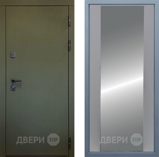 Входная металлическая Дверь Дива МД-61 Д-15 Зеркало Силк Маус в Серпухове