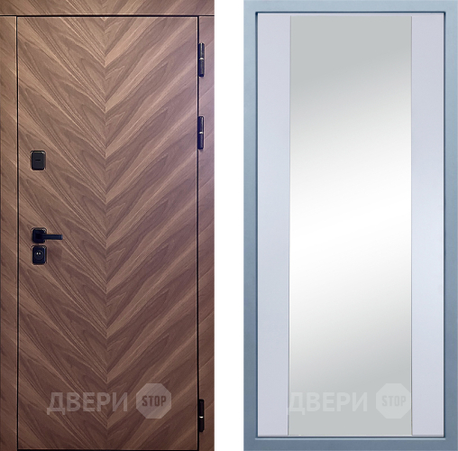 Входная металлическая Дверь Дива МД-98 Д-15 Зеркало Белый в Серпухове