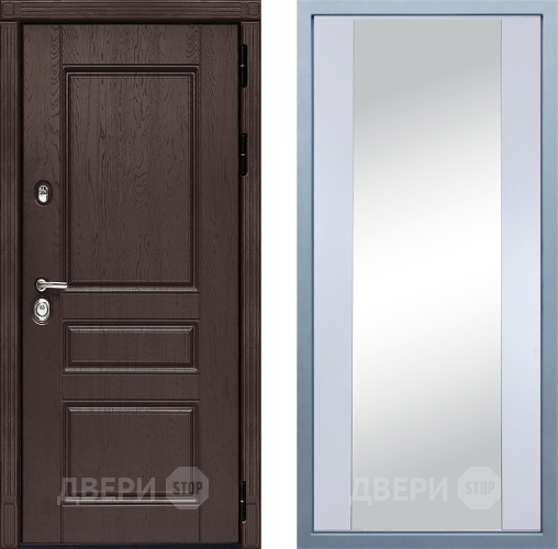 Входная металлическая Дверь Дива МД-90 Д-15 Зеркало Белый в Серпухове