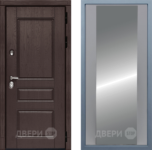 Входная металлическая Дверь Дива МД-90 Д-15 Зеркало Силк Маус в Серпухове