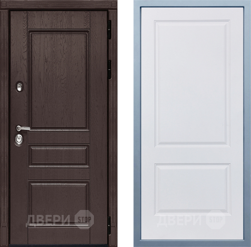 Входная металлическая Дверь Дива МД-90 Д-7 Белый в Серпухове