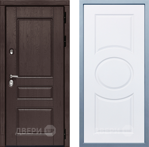 Входная металлическая Дверь Дива МД-90 Д-8 Белый в Серпухове