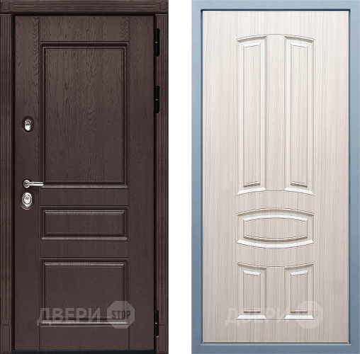 Входная металлическая Дверь Дива МД-90 М-3 Сандал белый в Серпухове