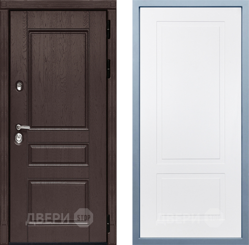 Входная металлическая Дверь Дива МД-90 Н-7 Белый в Серпухове