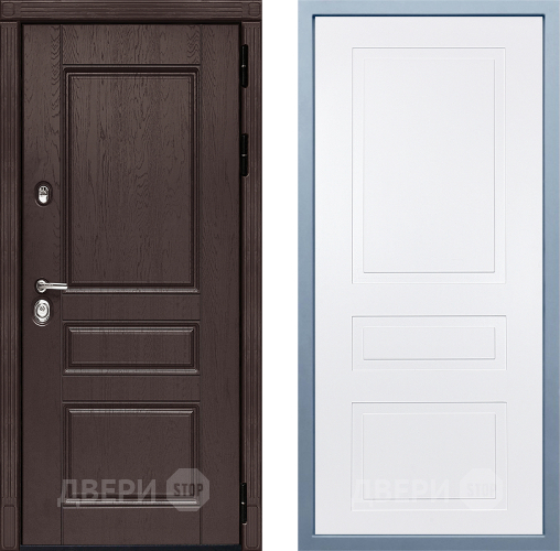 Входная металлическая Дверь Дива МД-90 Н-13 Белый в Серпухове