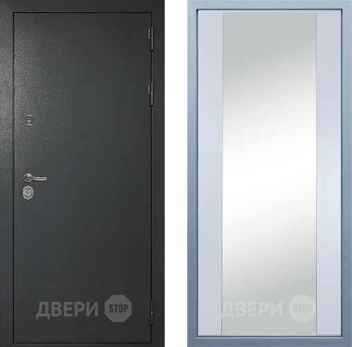 Дверь Дива МД-40 Титан Д-15 Зеркало Белый в Серпухове