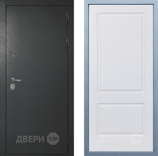 Входная металлическая Дверь Дива МД-40 Титан Д-7 Белый в Серпухове