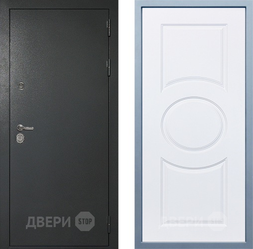 Входная металлическая Дверь Дива МД-40 Титан Д-8 Белый в Серпухове