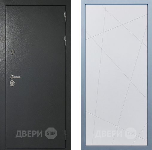 Входная металлическая Дверь Дива МД-40 Титан Д-11 Белый в Серпухове