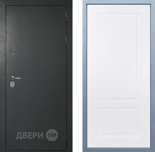 Входная металлическая Дверь Дива МД-40 Титан Н-7 Белый в Серпухове