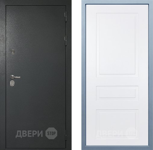 Входная металлическая Дверь Дива МД-40 Титан Н-13 Белый в Серпухове