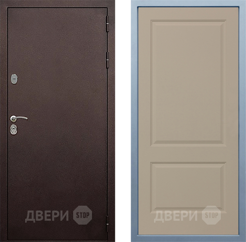 Входная металлическая Дверь Дива МД-40 Медь Д-7 Шампань в Серпухове