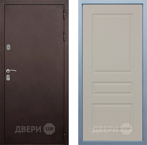Входная металлическая Дверь Дива МД-40 Медь Д-13 Шампань в Серпухове