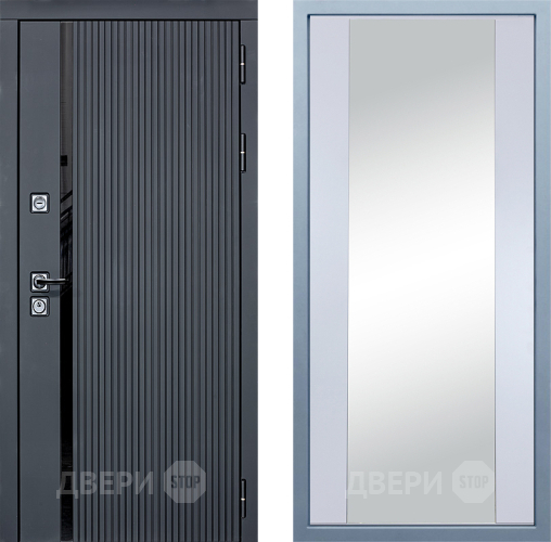 Входная металлическая Дверь Дива МХ-46 STR Д-15 Зеркало Белый в Серпухове