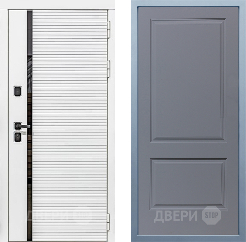 Входная металлическая Дверь Дива МХ-45 Белая STR Д-7 Силк Маус в Серпухове