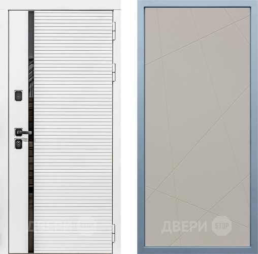 Входная металлическая Дверь Дива МХ-45 Белая STR Д-11 Шампань в Серпухове