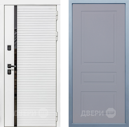 Входная металлическая Дверь Дива МХ-45 Белая STR Н-13 Силк Маус в Серпухове