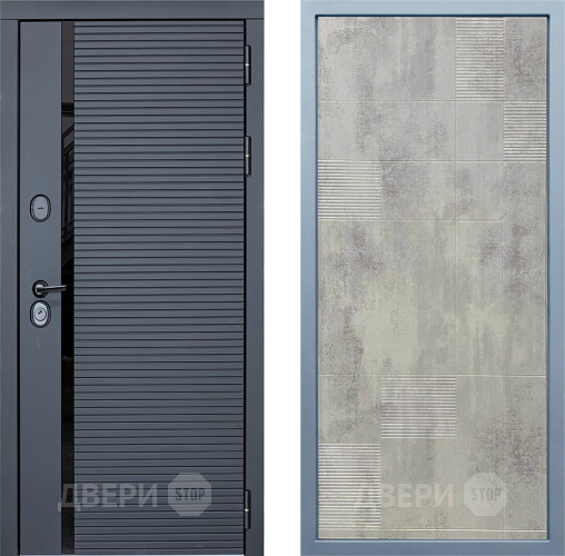 Входная металлическая Дверь Дива МХ-45 STR Д-4 Бетон темный в Серпухове