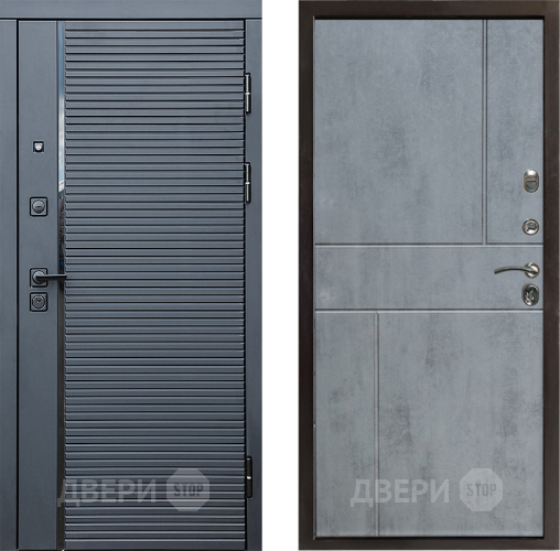 Дверь Престиж Черная Линия Горизонт Бетон темный в Серпухове