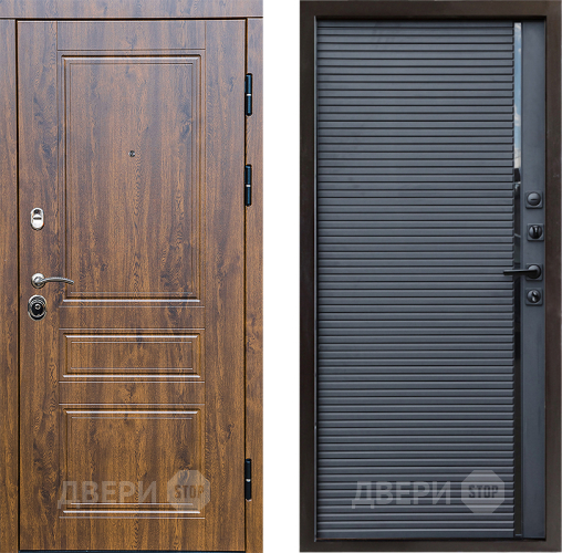 Входная металлическая Дверь Престиж Классика Дуб Porte Черный кварц в Серпухове