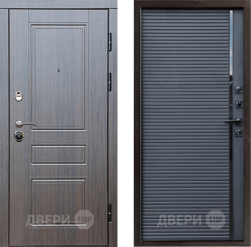 Входная металлическая Дверь Престиж Классика Венге Porte Черный кварц в Серпухове