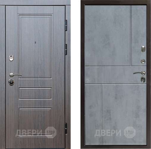 Входная металлическая Дверь Престиж Классика Венге Горизонт Бетон темный в Серпухове