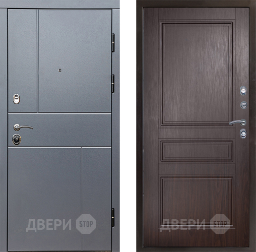 Входная металлическая Дверь Престиж Горизонт Грэй Классика Венге в Серпухове