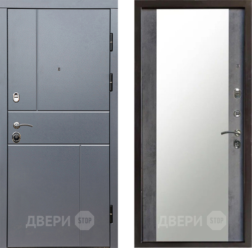 Дверь Престиж Горизонт Грэй Зеркало Бетон темный в Серпухове