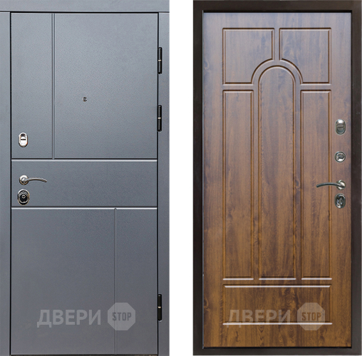 Входная металлическая Дверь Престиж Горизонт Грэй Арка Дуб в Серпухове
