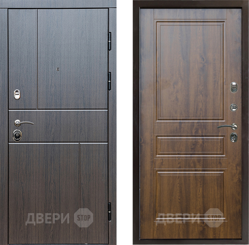 Входная металлическая Дверь Престиж Горизонт Венге Классика Дуб в Серпухове