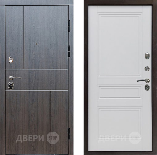 Входная металлическая Дверь Престиж Горизонт Венге Классика Белый матовый в Серпухове