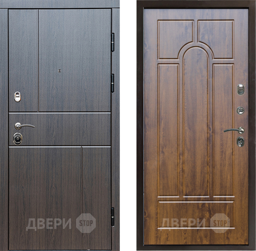 Входная металлическая Дверь Престиж Горизонт Венге Арка Дуб в Серпухове