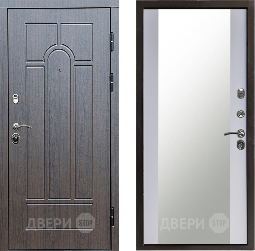 Дверь Престиж Арка Зеркало Белый софт в Серпухове